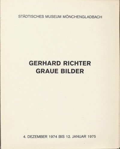 GERHARD RICHTER. Graue Bilder