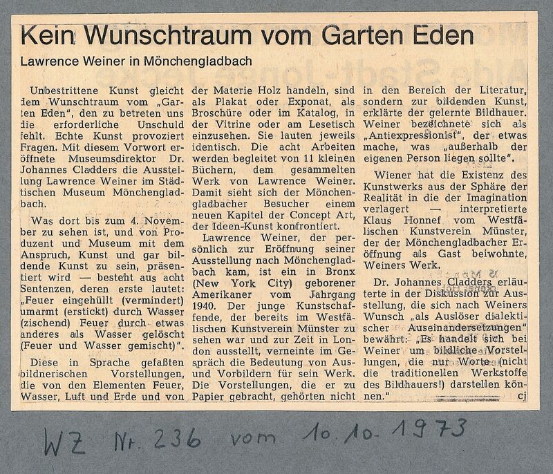 Westdeutsche Zeitung, 10.10.1973
