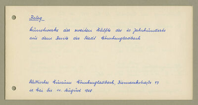 Einladungskarte BELEG, 1968