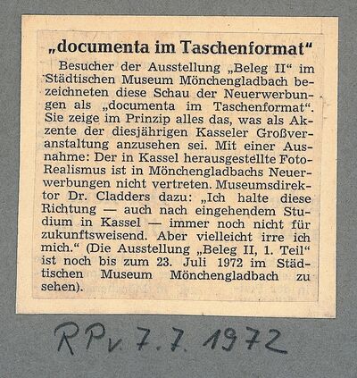 Rheinische Post, 7.7.1972