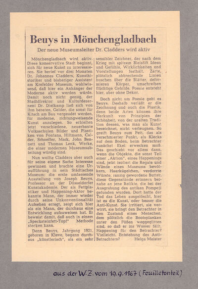 Westdeutsche Zeitung, 19.9.1967