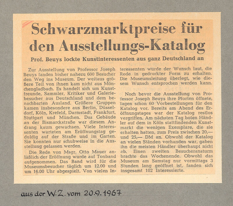 Westdeutsche Zeitung, 20.9.1967