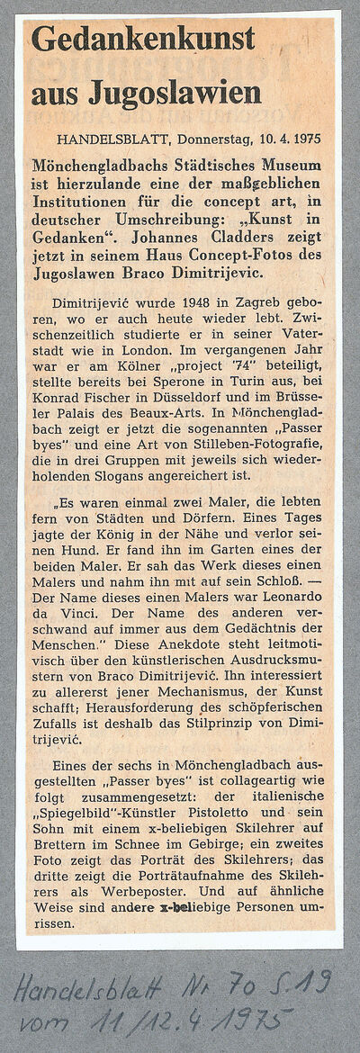 Handelsblatt, Nr. 70, 10./12.4.1975