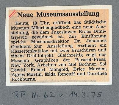 Rheinische Post, 14.3.1975
