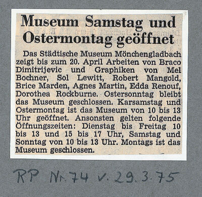 Rheinisch Post, 29.3.1975