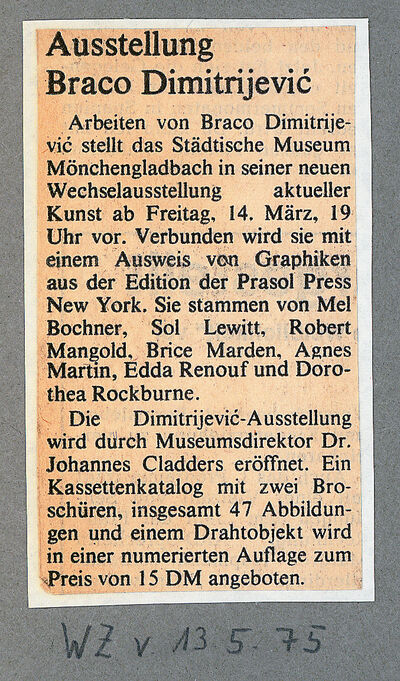 Westdeutsche Zeitung, 13.5.1975