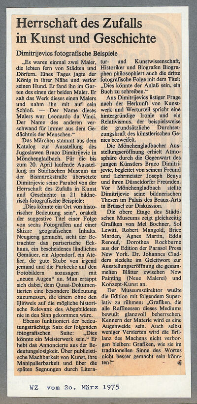 Westdeutsche Zeitung, 20.3.1975