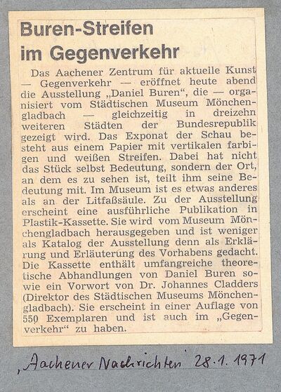Aachener Nachrichten, 28.1.1971