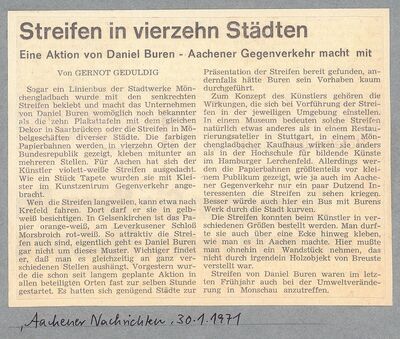 Aachener Nachrichten, 30.1.1971