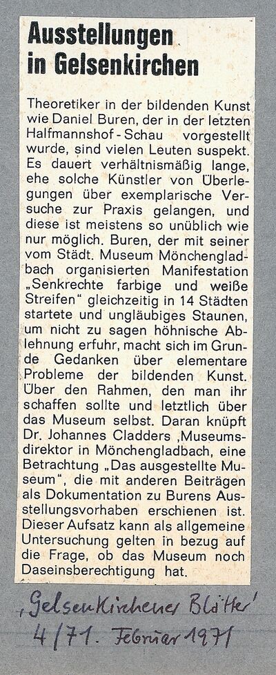Gelsenkirchener Blätter 4/71, Februar 1971