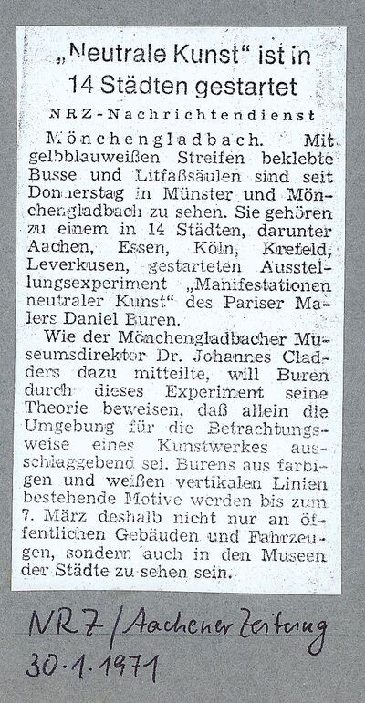 NRZ / Aachener Zeitung, 30.1.1971
