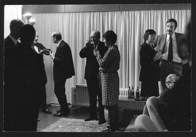 DARBOVEN, After Show Party, 1969, rechts: Erika und Rolf Hoffmann, Foto: Albert Weber, Archiv Museum Abteiberg