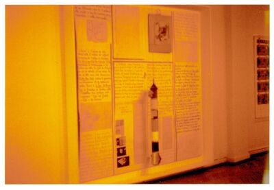 DER gefundene, veränderte, eingesetzte, entdeckte, (um)gedeutete, reale ... GEGENSTAND, Museum Mönchengladbach 1977, Robert Filliou (m. Joachim Pfeufer), Poipoidrom (1963), Foto: Unbekannt, Archiv Museum Abteiberg