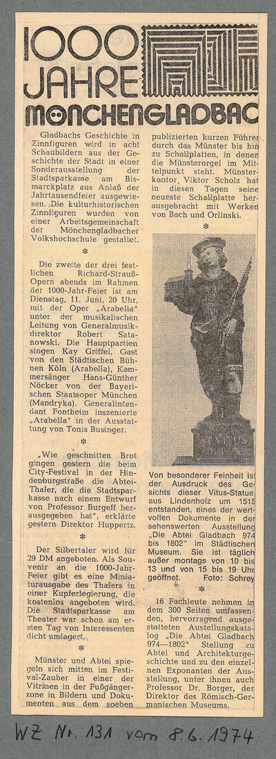 Westdeutsche Zeitung, 8.6.1974