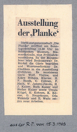 Rheinische Post, 15.3.1968