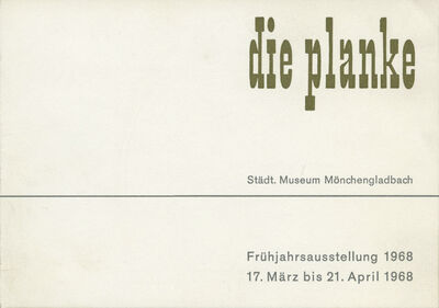 Einladungskarte die planke (Vorderseite), 1968
