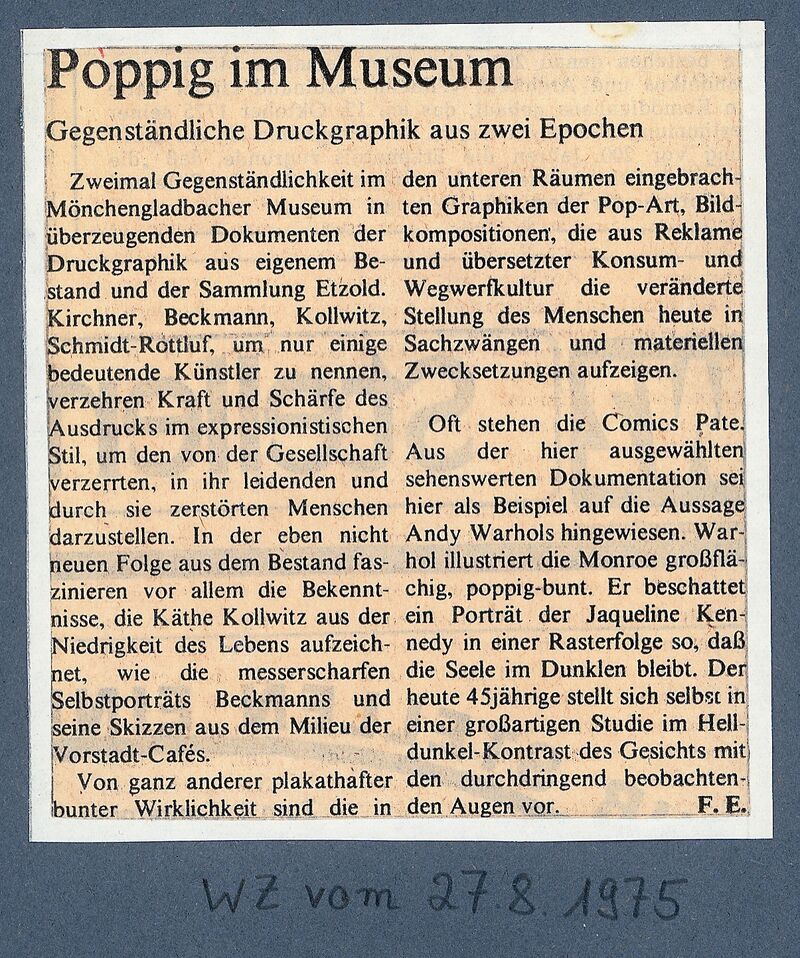 Westdeutsche Zeitung, 27.8.1975