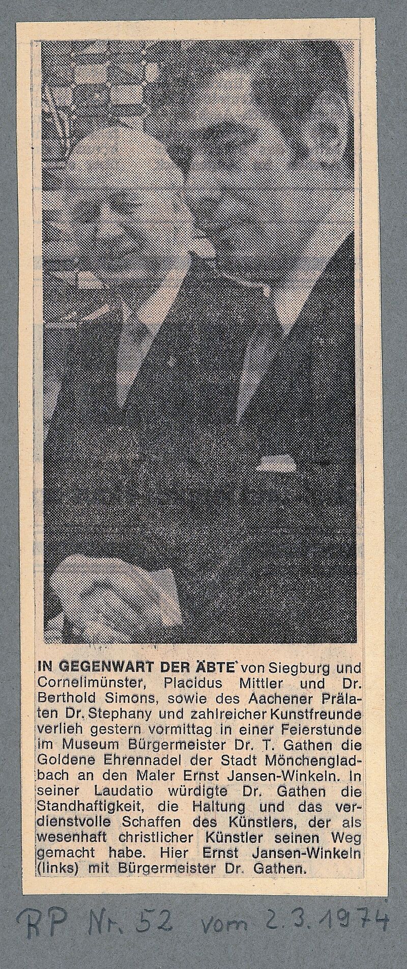 Rheinische Post, 2.3.1974