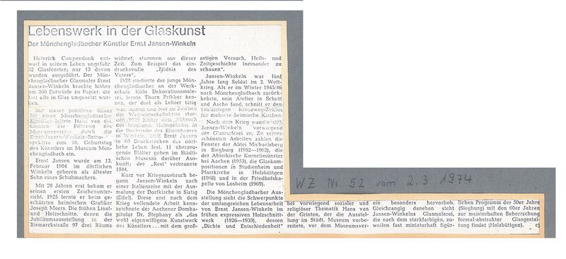 Westdeutsche Zeitung, 2.3.1974