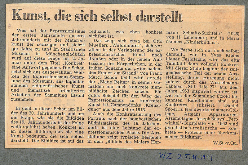 Westdeutsche Zeitung, 25.11.1971