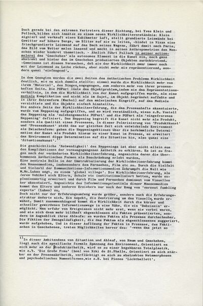 Friedrich Wolfram Heubach, "Zu Happening und Fluxus", in: Beiheft zur Ausstellung happening & fluxus, Kölnischer Kunstverein, Köln 1970, o.S. (S. 2)