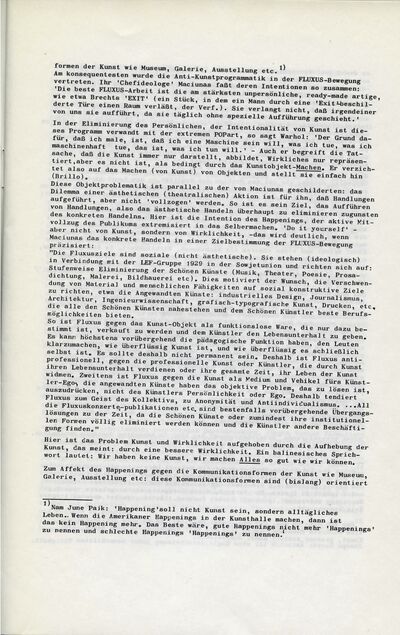 Friedrich Wolfram Heubach, "Zu Happening und Fluxus", in: Beiheft zur Ausstellung happening & fluxus, Kölnischer Kunstverein, Köln 1970, o.S. (S. 4)