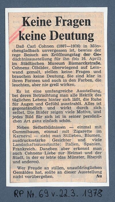 Rheinische Post, 22.3.1978