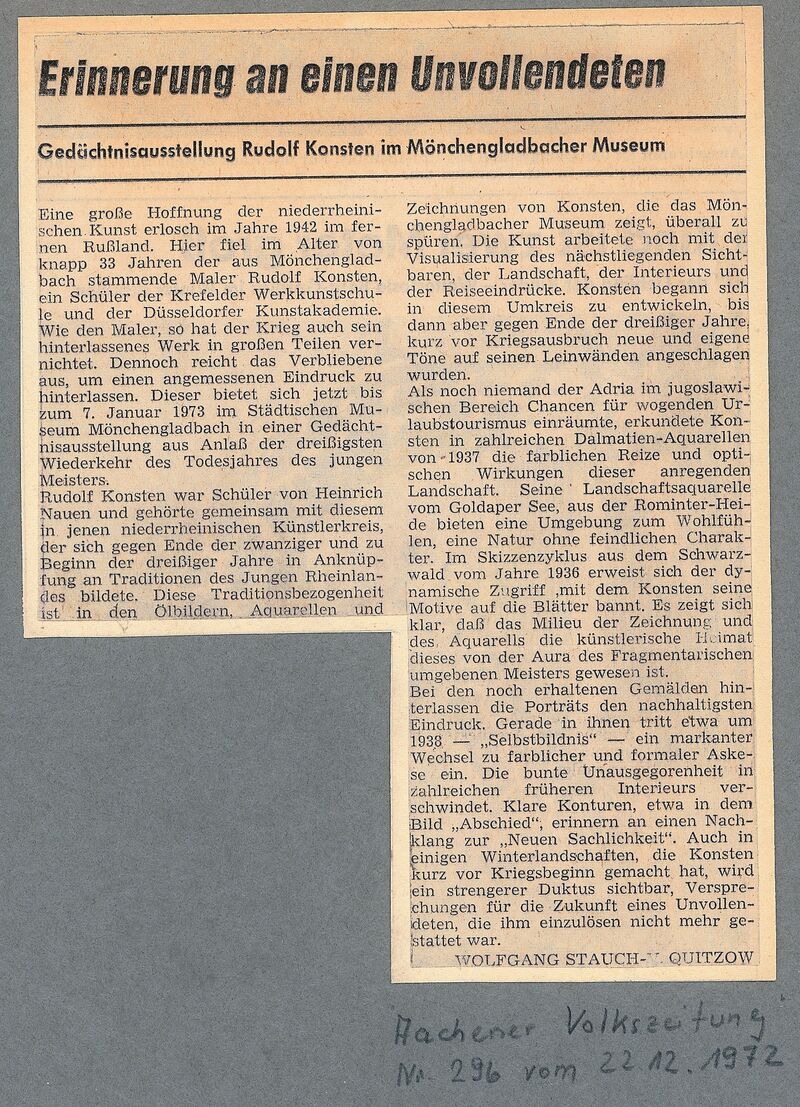 Aachener Volkszeitung, 22.12.1972
