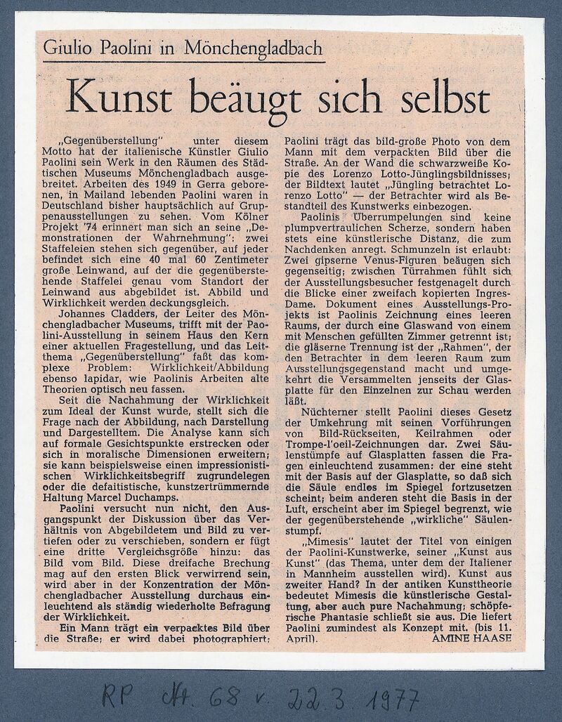 Rheinische Post, 22.3.1977