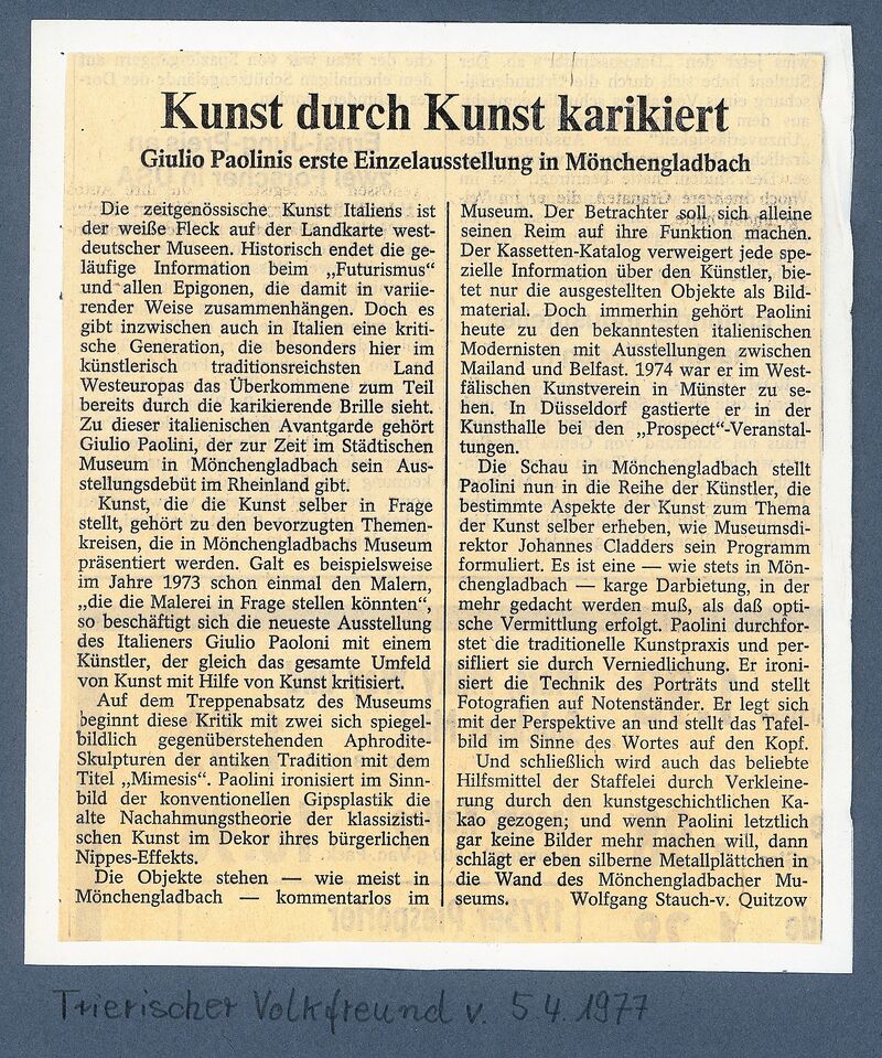 Tierischer Volksfreund, 5.4.1977