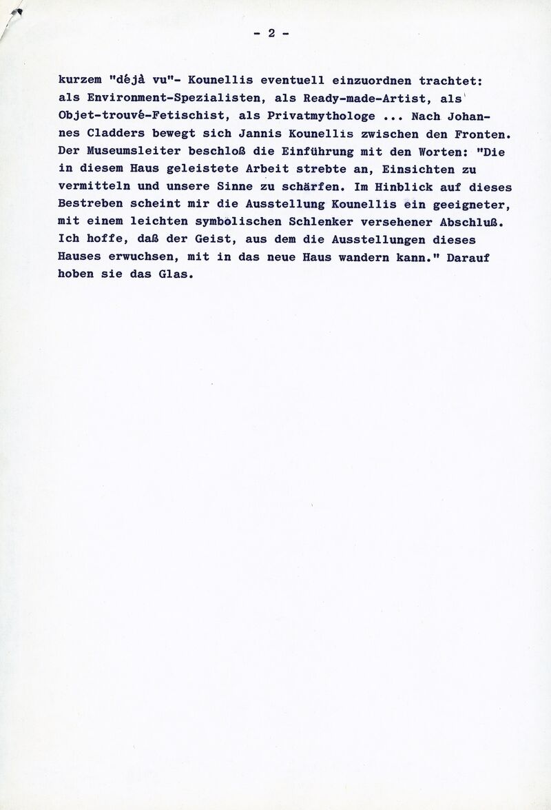 Claudia Junkers: Text zur Ausstellung, Seite 2