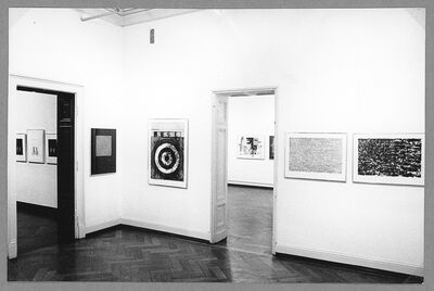 JASPER JOHNS. Das graphische Werk 1960 – 1970, Museum Mönchengladbach 1971, Raum VI, Foto: Albert Weber, Archiv Museum Abteiberg, © VG Bild-Kunst, Bonn 2024