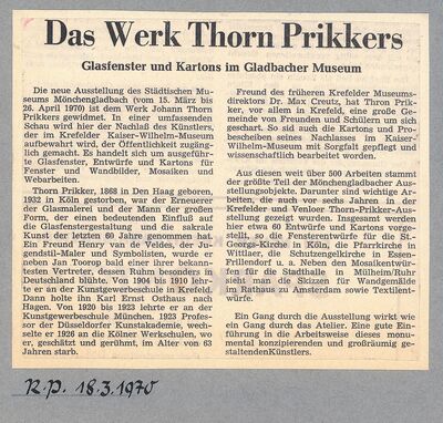 Rheinische Post, 18.3.1970