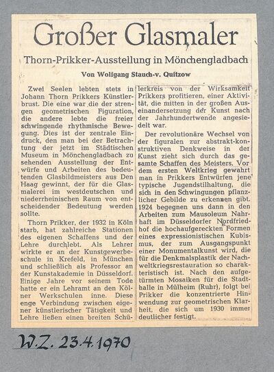 Westdeutsche Zeitung, 23.4.1970
