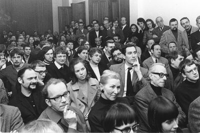Joseph Beuys, Henning Christiansen, … oder wollen wir es verändern?, Konzert, Foto: Ruth Kaiser, Archiv Museum Abteiberg