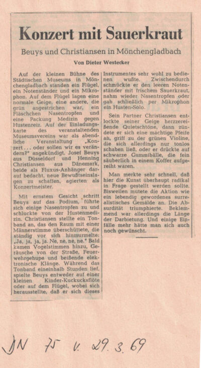 Düsseldorfer Nachrichten, 29.3.1969