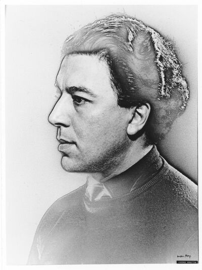 Man Ray, Porträt André Breton (1931/1959), Solarisierte Fotografie, Museum Abteiberg