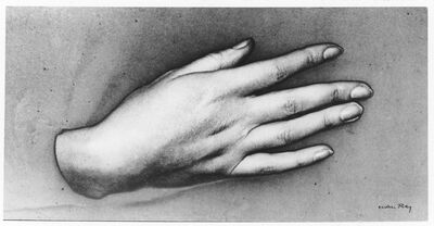 Man Ray, Hand (1931/1959), Solarisierte Fotografie, Museum Abteiberg