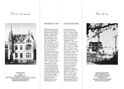 Einladungskarte, Museumsfest, Vorderseite, 1978
