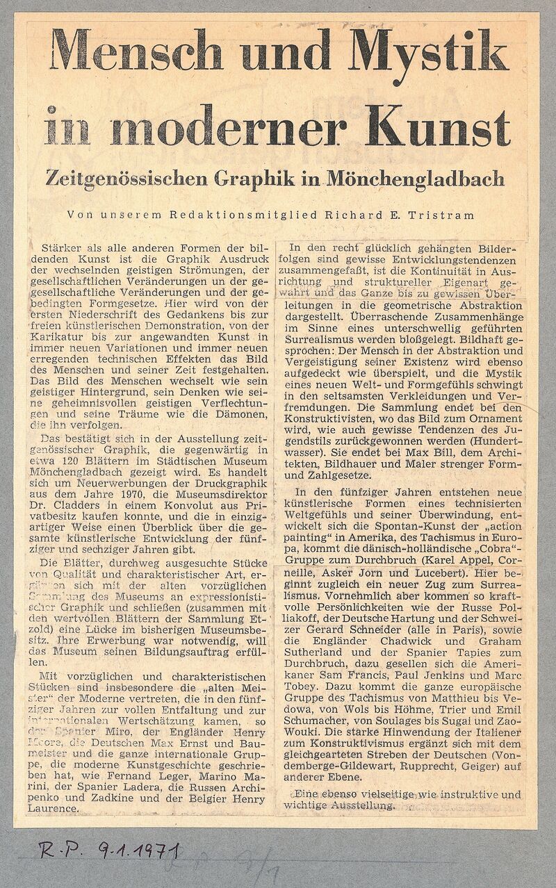 Rheinische Post, 9.1.1971