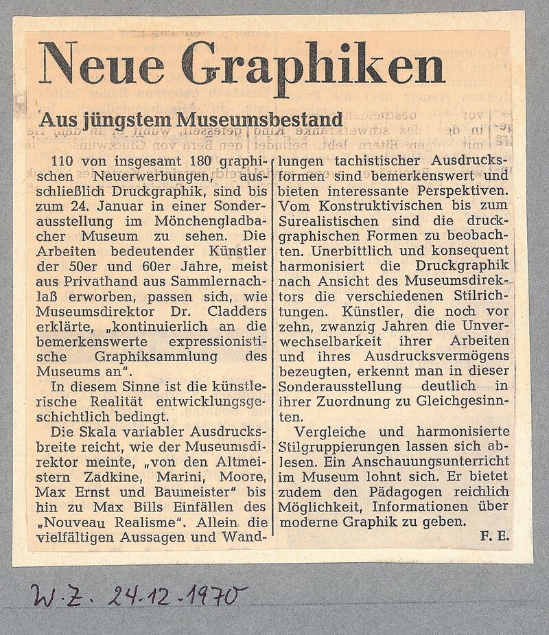 Westdeutsche Zeitung, 24.12.1970