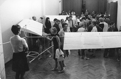 PANAMARENKO, Museum Mönchengladbach 1969, Gartensaal (Raum II), Foto: Albert Weber, Archiv Museum Abteiberg, © VG Bild-Kunst, Bonn 2022