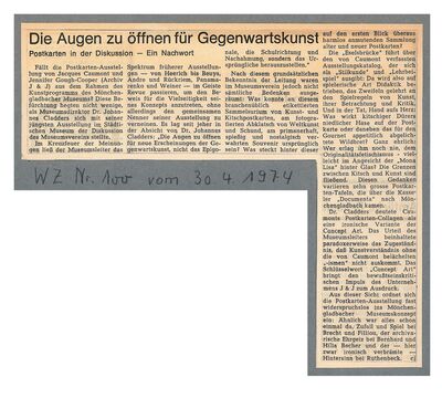 Westdeutsche Zeitung, 30.4.1974