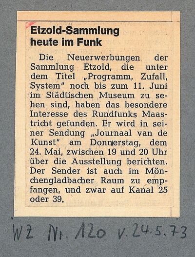 Westdeutsche Zeitung, 24.5.1973