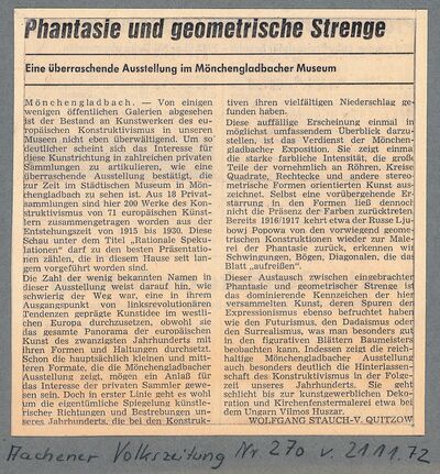 Aachener Volkszeitung, 21.11.1972