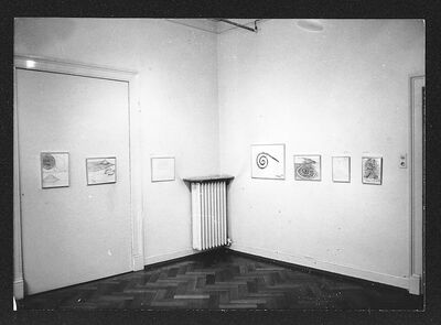 Robert Smithson, Zeichnungen, Museum Mönchengladbach 1976, Foto: Unbekannt, Archiv Museum Abteiberg, © VG Bild-Kunst, Bonn, 2024