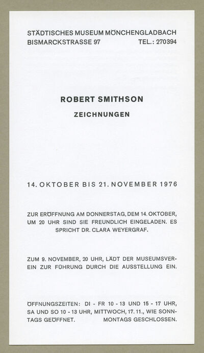 Robert Smithson. Zeichnungen