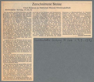 Süddeutsche Zeitung, 7.9.1973
