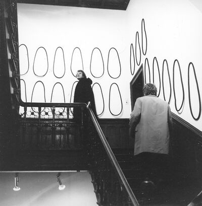 RUTHENBECK, Museum Mönchengladbach 1972, Treppenhaus: Ringe, 1969, Foto: Ruth Kaiser, Archiv Museum Abteiberg, © VG Bild-Kunst, Bonn 2022