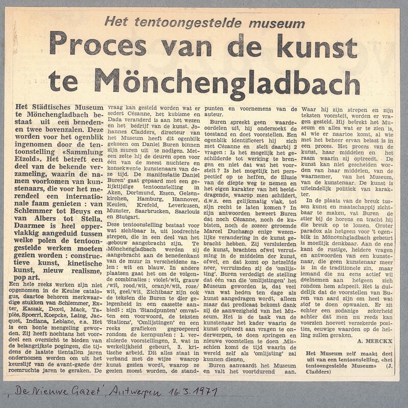 De Nieuwe Gazet, Antwerpen, 16.3.1971